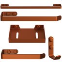 Ver imagem 1 de Kit Acessórios para Banheiro Rose Gold 5 Peças Plus