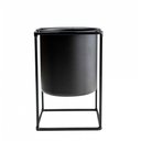 Ver imagem 4 de Vaso Preto Com Suporte Em Metal 16x11cm