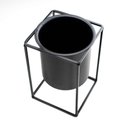Ver imagem 6 de Vaso Preto Com Suporte Em Metal 16x11cm
