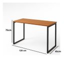 Ver imagem 2 de Escrivaninha Industrial Home Office Quarto Escritório 120x45:cedro/preto