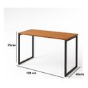 Ver imagem 2 de Escrivaninha Industrial Home Office Quarto Escritório 120x45:cedro/preto