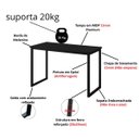 Ver imagem 4 de Escrivaninha Industrial Home Office Quarto Escritório 120x45:cedro/preto