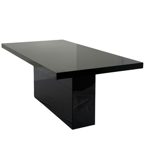 Mesa de Jantar Mdf Laminado Laca Auto Brilho 180x90cm - Preta (somente Mesa)