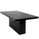 Ver imagem 1 de Mesa de Jantar Mdf Laminado Laca Auto Brilho 180x90cm - Preta (somente Mesa)