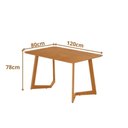 Ver imagem 3 de Mesa de Jantar Fineza Tampo Amadeirado 120x80cm Pés Madeira Maciça Jcm