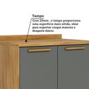 Ver imagem 7 de Balcão de Cozinha 2 Portas 100% MDF 80cm Móveis Riodoce Malta Cinza/Amêndoa/Platina Espresso Móveis