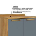 Ver mais imagens de Balcão de Cozinha 2 Portas 100% MDF 80cm Malta Espresso Móveis Cinza/Amêndoa/Platina