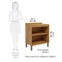 Ver imagem 3 de Balcão de Cozinha 2 Portas 100% MDF 80cm Móveis Riodoce Malta Cinza/Amêndoa/Platina Espresso Móveis