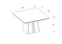 Ver imagem 4 de Mesa Itália 136x136cm para 8 Lugares com Tampo Chanfrado Curvo Dj Móveis