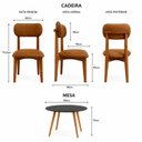 Ver imagem 3 de Kit Mesa Preta 90cm & 4 Cadeiras Estofadas Durango Design Elegante