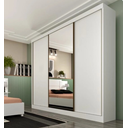 Ver imagem 1 de Guarda Roupa Casal 3 Portas de Correr com Espelho Dacar - Tcil Móveis - Neve