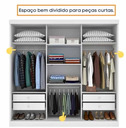 Ver imagem 3 de Guarda Roupa Casal 3 Portas de Correr com Espelho Dacar - Tcil Móveis - Neve