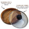 Kit 1 Tijela de Madeira para Salada e 1 Cumbuca de Molho - 8