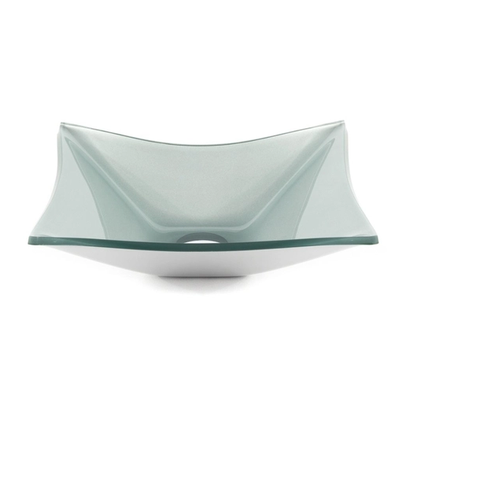CUBA DE VIDRO RETANGULAR 39CM PRATA
