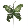 Pick Borboleta Glitter Verde Bandeira 27cm (Borboletas) - 6 Un - 1
