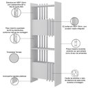 Ver imagem 4 de Estante para Escritório Home Office Multiuso 2 Portas Sheld A02 Terraza - Lyam Decor