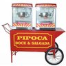 Carrinho de pipoca retrô com 2 maquinas pipoqueiras elétrica juntas - Modelo 4285 Vermelho Pipocar 4 - 1