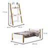 Conjunto Quarto Cama Solteiro e Escrivaninha/ Estante Simba com Pés em Madeira - Reller - 5