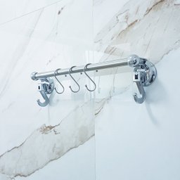 Porta Toalha Toalheiro 40cm Cabide até 8kg Ventosa Sem Furo - 9