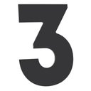 Ver imagem 1 de Número Residencial de Alumínio Composto Preto Nº 3 - PR3000/3 - PINCEIS ATLAS Número Residencial de 