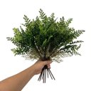 Ver imagem 3 de Kit de 12 Buquês de Samambaia Artificial 35cm Folhas Verdes Realistas para Ambientes e Festas