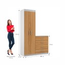 Ver imagem 3 de Cômoda Sapateira 4 Gavetas 2 Portas Larissa Yescasa