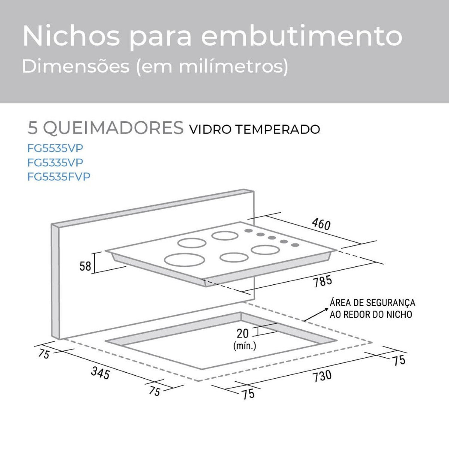 Cooktop Tri-chama Lateral 5 Bocas Ferro Fundido a Gás Suggar Bivolt Preto - 5