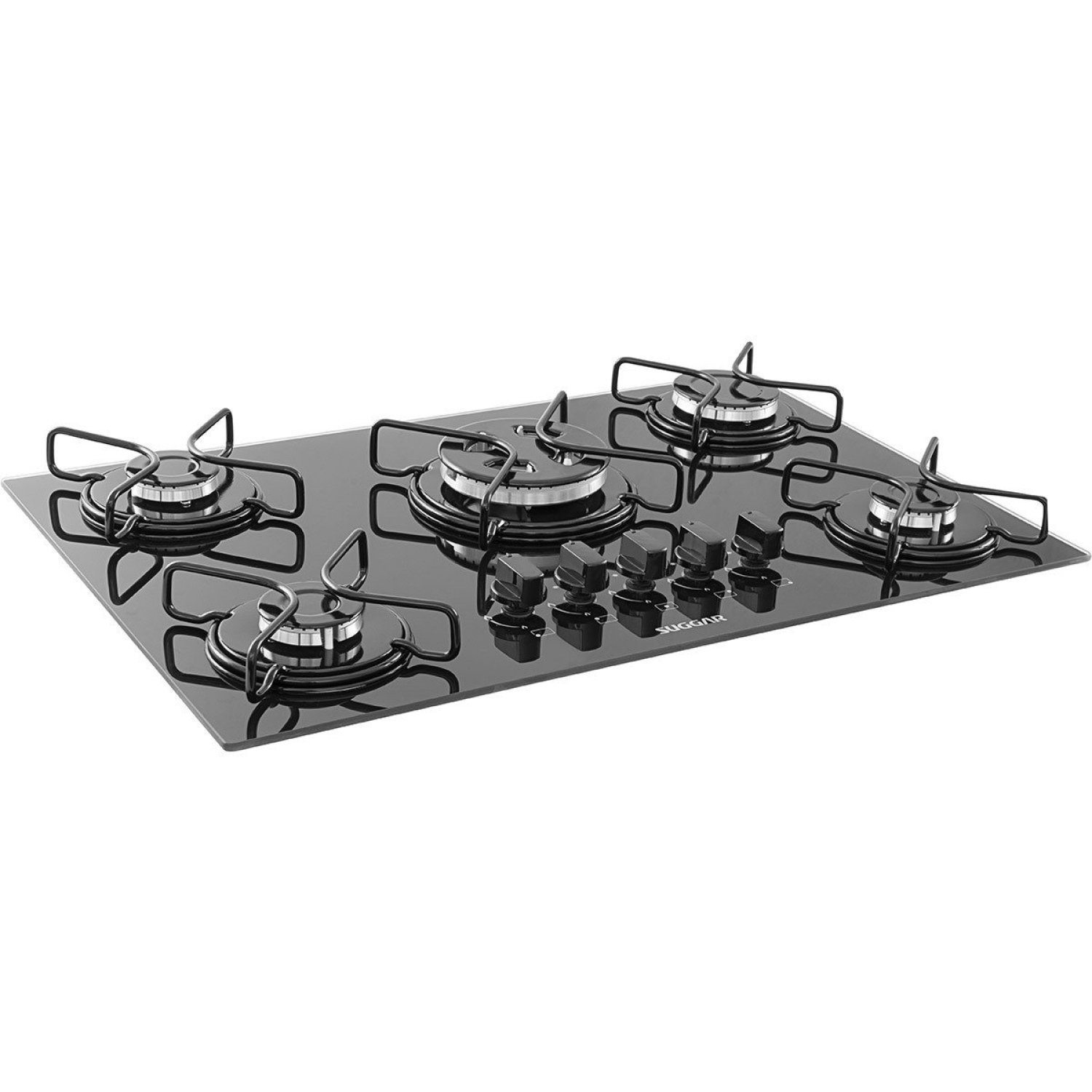 Cooktop Esmaltado 5 Bocas Suggar Bivolt Preto