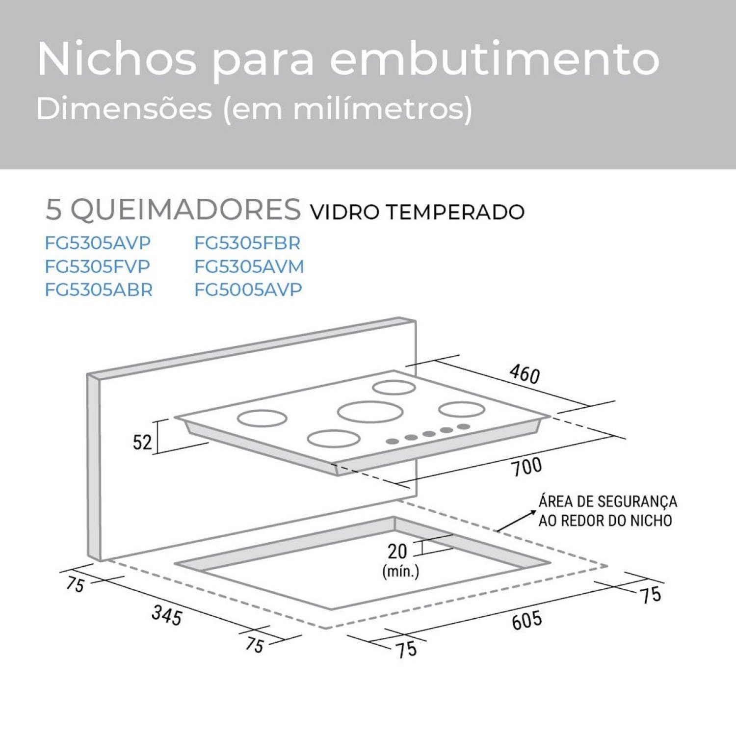 Cooktop Esmaltado 5 Bocas Suggar Bivolt Preto - 6