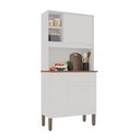 Ver imagem 1 de Cozinha Compacta Lia 3 Portas e 1 Gaveta Salleto Branco