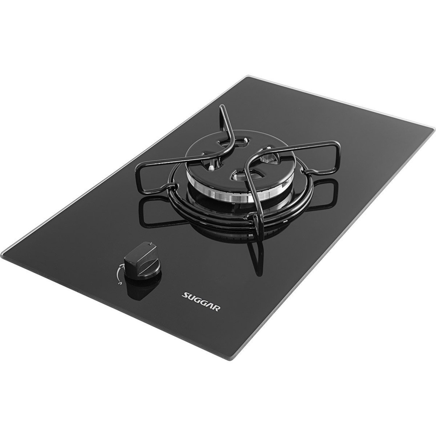 Cooktop Tri-chama Esmaltado 1Boca a gás Bivolt Preto