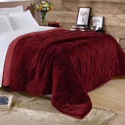 Edredom Buettner King Plush Flannel Dupla Face 260mx280m Vermelho Escuro e Vermelho Claro - 3