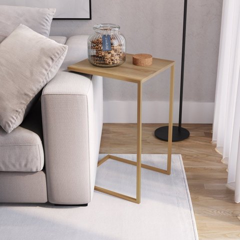 Mesa Lateral Industrial 40cm Marrom