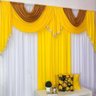 Cortina Varão Duplo 3,00M X 2,60M Amarelo Branco - 1