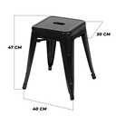 Ver imagem 4 de Banqueta Baixa Tolix Iron Design Industrial Branca