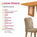 Ver imagem 6 de Mesa de Jantar Carolina Tampo 180cm Mdf Canto Copo e 6 Cadeiras Melissa Moderna Mobilia