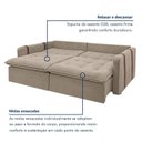 Ver mais imagens de Sofá Cama Retrátil e Reclinável 3 Lugares Bouclé Bege Michigan 200cm Yescasa