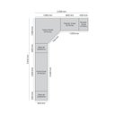 Ver imagem 2 de Quarto Modulado Bellagio 13 Portas 9 Gavetas MDP 240cm Bege Casa 812