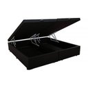 Ver imagem 1 de Cama Box com Baú Casal Bipartido Homequeen Suede Preto