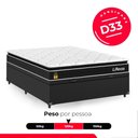 Ver imagem 4 de Cama Box Baú Casal + Colchão Life D33 Pillow Top 61x138x188cm - Preto - e-Shop Casa