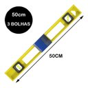 Ver imagem 5 de Nível Resistente 3 Bolhas Plástico Abs 50cm Régua Prumo