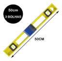 Ver imagem 5 de Nível Resistente 3 Bolhas Plástico Abs 50cm Régua Prumo
