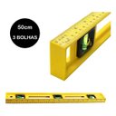Ver imagem 2 de Nível Resistente 3 Bolhas Plástico Abs 50cm Régua Prumo