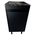 Ver imagem 1 de Tanque de lavar roupa Inox 30L Gabinete Preto MDF Montado