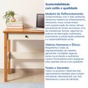 Ver imagem 7 de Escrivaninha Mesa Escritório Ananda 2 Gavetas 120cm MDF CabeCasa MadeiraOriginals Off-White e Mel Marrom