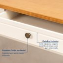 Ver imagem 3 de Escrivaninha Mesa Escritório 120cm 2 Gavetas Ananda CabeCasa MadeiraOriginals