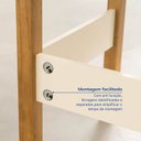 Ver imagem 6 de Escrivaninha Mesa Escritório Ananda 2 Gavetas 120cm MDF CabeCasa MadeiraOriginals Off-White e Mel Marrom