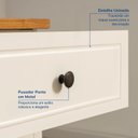 Ver imagem 6 de Escrivaninha Mesa Escritório Pinus Ananda 3 Gavetas 100% MDF 150cm CabeCasa MadeiraOriginals Off-White e Mel Marrom