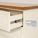 Ver imagem 7 de Escrivaninha Mesa Escritório Pinus Ananda 3 Gavetas 100% MDF 150cm CabeCasa MadeiraOriginals Off-White e Mel Marrom