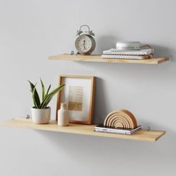 Kit 3 Prateleiras Estante 40x10 Madeira Painel Pinus  - 5